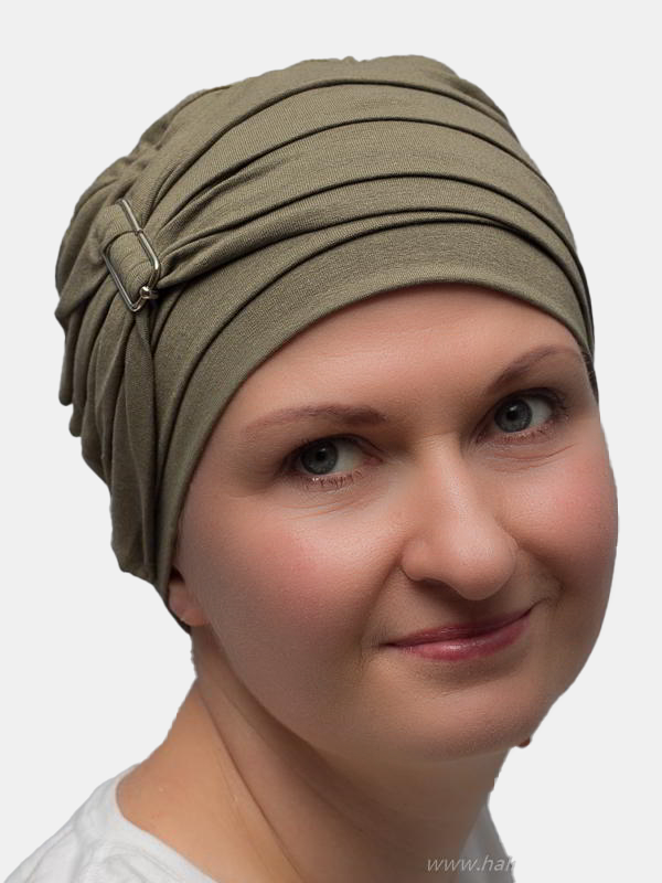 Unique turban with added volume and warmth, perfect for enhancing style and comfort during cooler seasons for cancer and alopecia patients