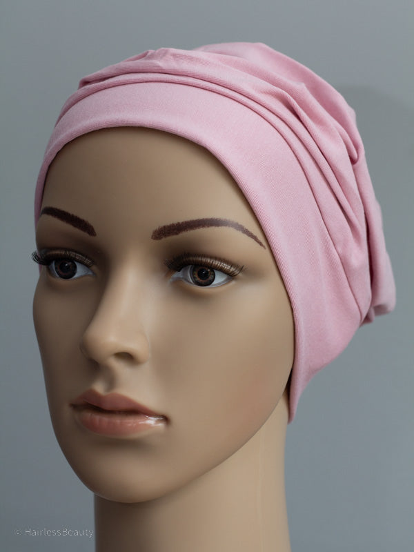 Delicate cotton head gear in stylish colors, suitable for cancer patients, hair loss, and daily wear