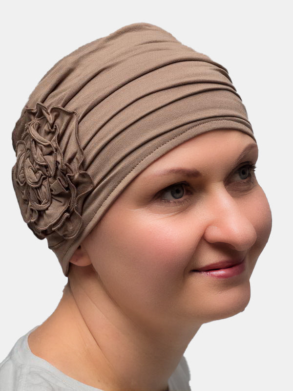 Vintage-inspired Petunia hat, perfect for chemo, radio and cancer patients