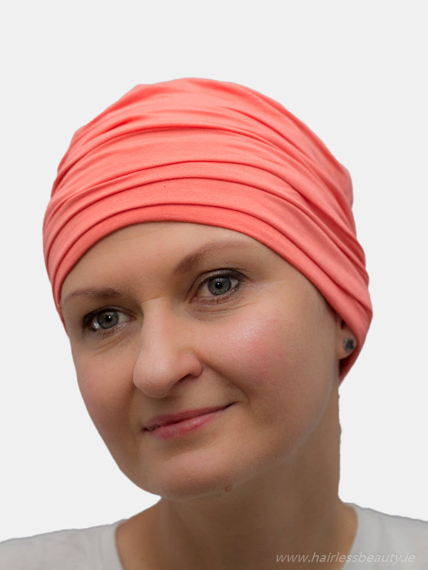 Trendy Sunflower head wear, lined for cancer and chemo patients