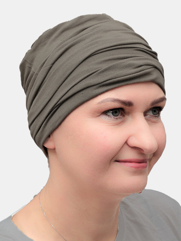 Sunflower turban, soft bamboo, great for chemo and radio therapy