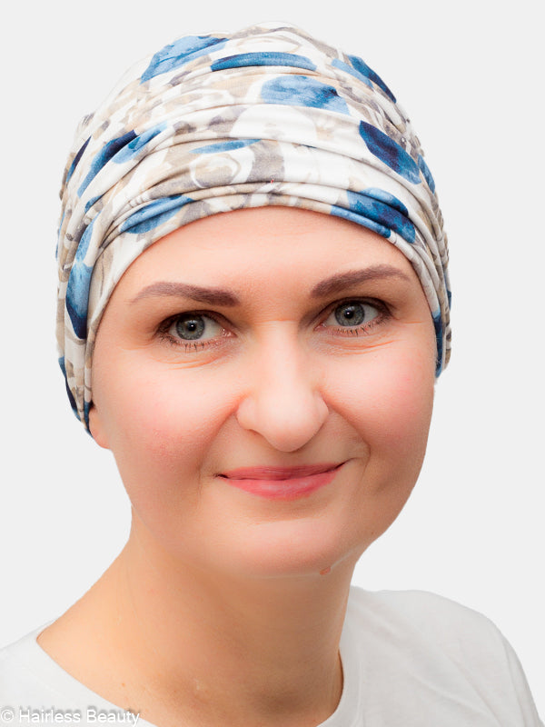 Comfortable Sunflower turban, trendy and lined for alopecia