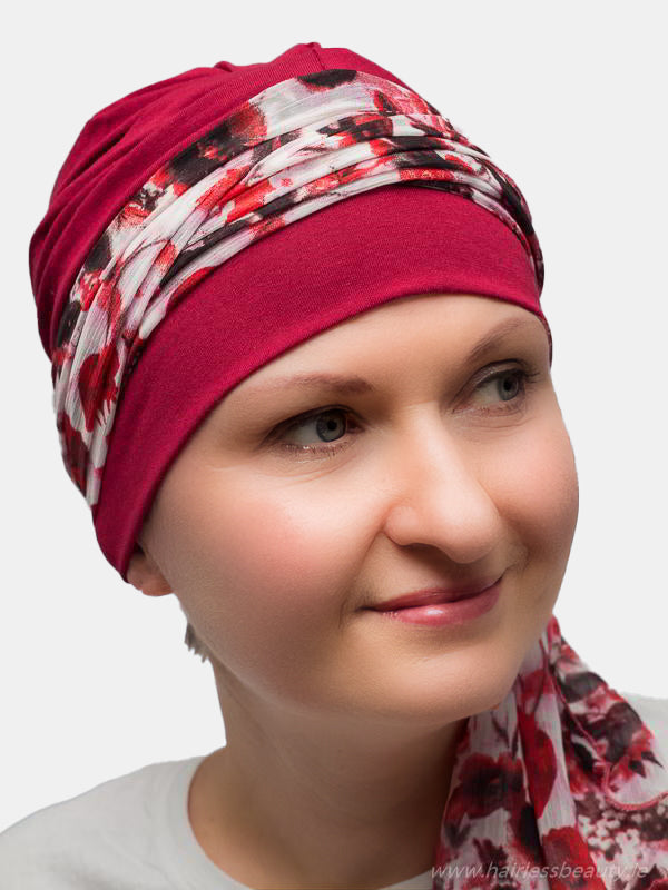 Tulip scarf, breathable and stylish for chemo and alopecia