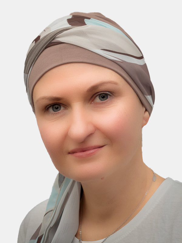 No-lining Tulip scarf, perfect for sensitive skin due hair loss